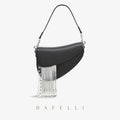 New Cowhide Women's Bag Autumn And Winter Unique Design Tassel Bag Personality Fashion Messenger Bag