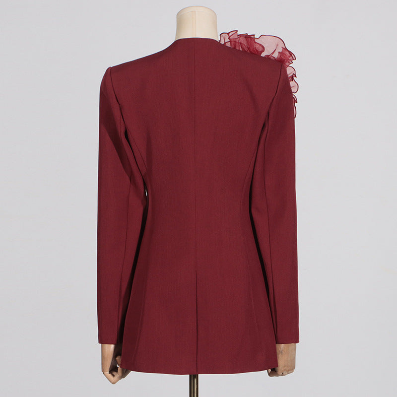 High-End-Anzug mit Blüten-Spleißen für Frauen